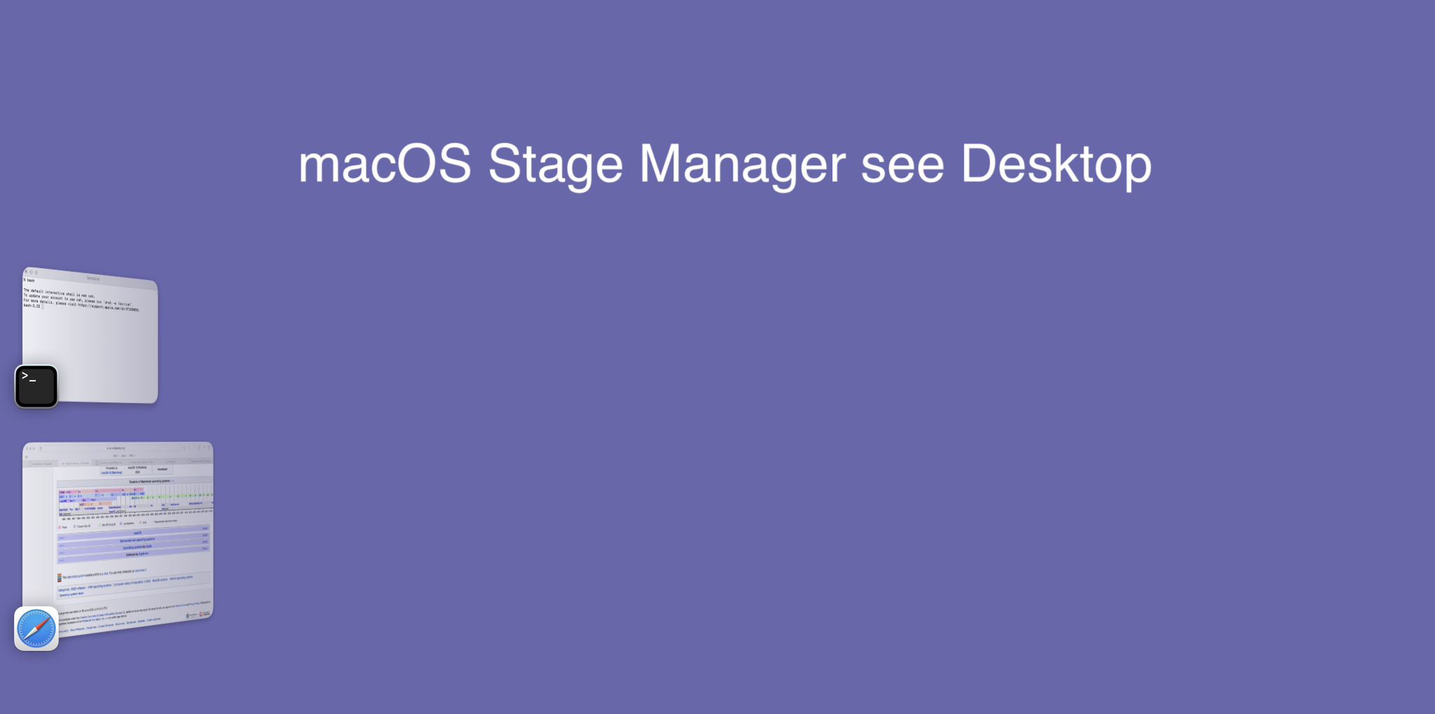 macOS Stage Manager see the Desktop